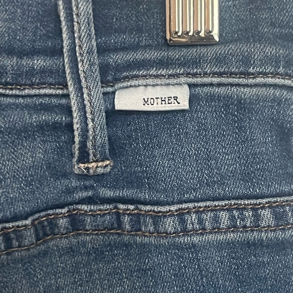 MOTHER Hustler Patch Pocket Ankle Fray Out For The Evening Medium Blue Jean 26 - Picture 9 of 12